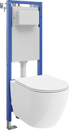 Mexen Lena Unterputz-WC-Set, schmaler Eckrahmen Tex W mit WC-Schüssel 2.0 und Soft-Close-Sitz, weiß - 61053022L4000