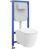 Mexen Rico Unterputz-WC-Set mit pneumatischer Tex Air E Halterung, WC-Schüssel 2.0 Tornado und Soft-Close Sitz, weiß