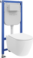 Mexen Rico Unterputz-WC-Set Tex E mit WC-Schüssel 2.0 Tornado und Soft-Close-Sitz, weiß - 61093072L4000T