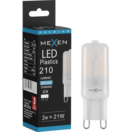 Mexen Aura LED-Lampe G9, 2W, Kalt - 6500K, 210 lm - L120-G9-0265-01