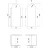 Mexen Kioto-Q Duschwand Walk-in 80 x 200 cm, transparent 8 mm, Chrom - 800-080-101-01-00-Q