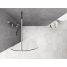 Mexen Kioto-Q Duschwand Walk-in 80 x 200 cm, transparent 8 mm, Chrom - 800-080-101-01-00-Q