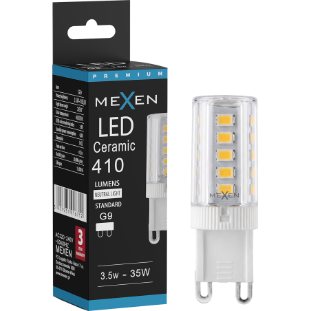 Mexen Aura LED-Lampe G9, 3,5W, Neutral - 4000K, 410 lm - L121-G9-0340-01