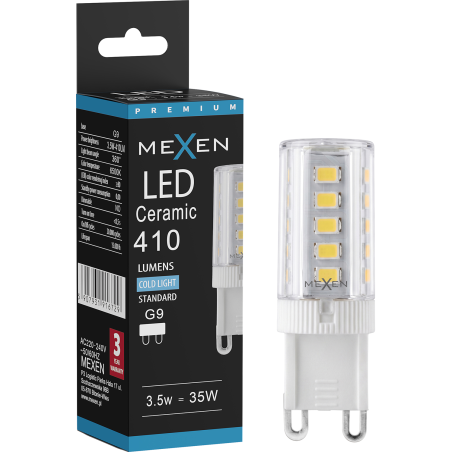 Mexen Aura LED-Glühbirne G9, 3,5W, Kalt - 6500K, 410 lm - L121-G9-0365-01
