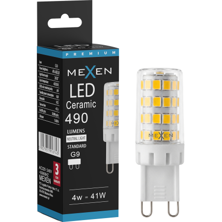 Mexen Aura LED-Glühbirne G9, 4W, Neutral - 4000K, 490 lm - L121-G9-0440-01