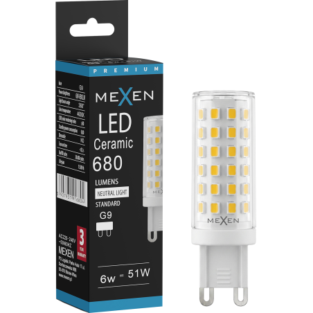 Mexen Aura LED-Lampe G9, 6W, Neutral - 4000K, 680 lm - L121-G9-0640-01