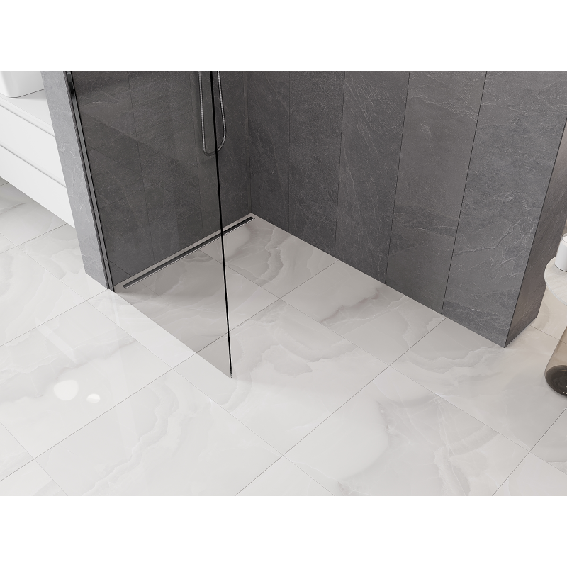 Mexen Kioto-Q Duschwand Walk-in 90 x 200 cm, transparent 8 mm, chrom - 800-090-101-01-00-Q