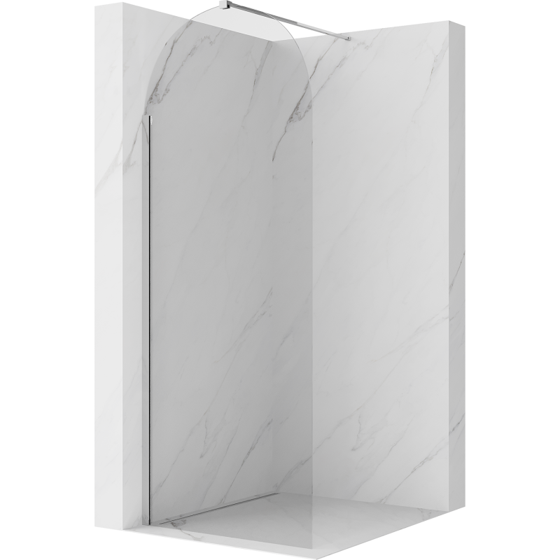 Mexen Kioto-Q Duschwand Walk-in 90 x 200 cm, transparent 8 mm, chrom - 800-090-101-01-00-Q