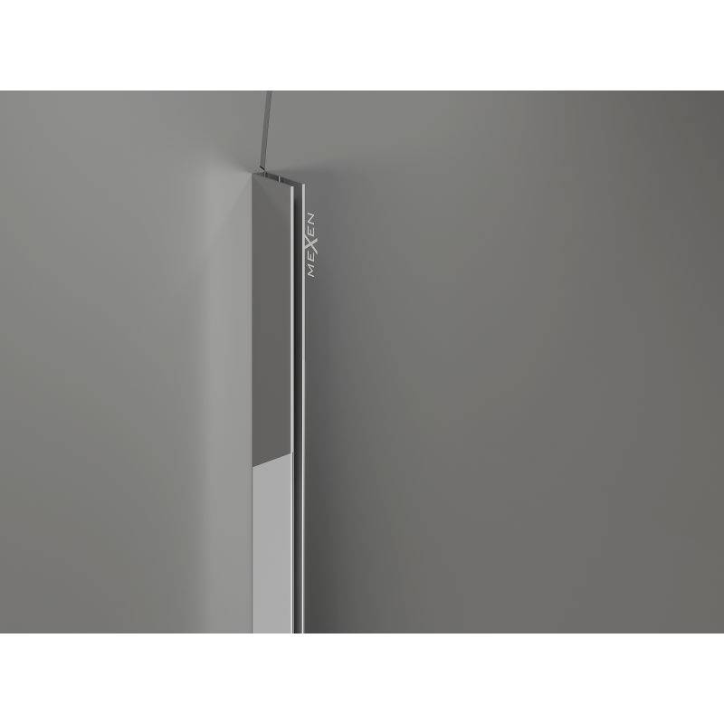 Mexen Kioto-Q Duschwand Walk-in 100 x 200 cm, transparent 8 mm, Chrom - 800-100-101-01-00-Q