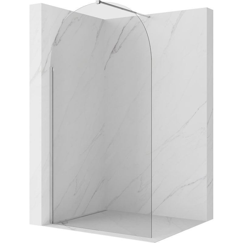 Mexen Kioto-Q Duschwand Walk-in 100 x 200 cm, transparent 8 mm, Chrom - 800-100-101-01-00-Q