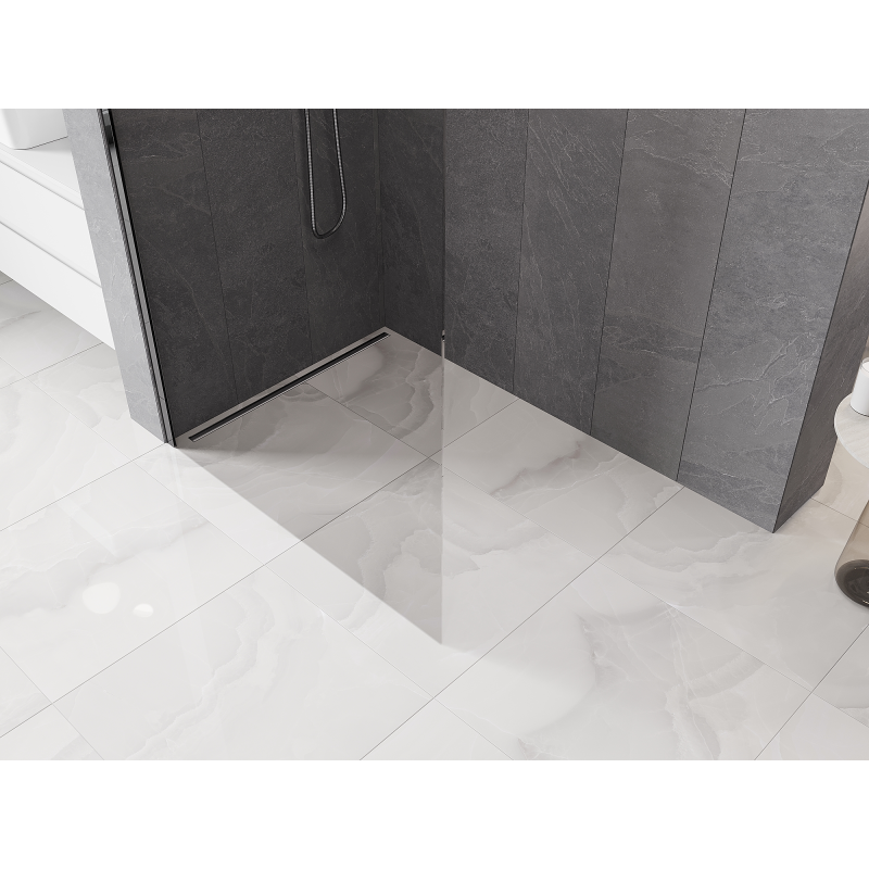 Mexen Kioto-Q Duschwand Walk-in 110 x 200 cm, transparent 8 mm, Chrom - 800-110-101-01-00-Q