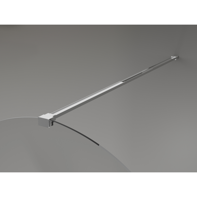 Mexen Kioto-Q Duschwand Walk-in 120 x 200 cm, transparent 8 mm, Chrom - 800-120-101-01-00-Q