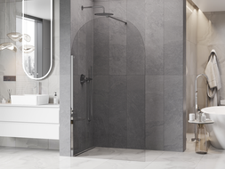 Mexen Kioto-Q Duschwand Walk-in 120 x 200 cm, transparent 8 mm, Chrom - 800-120-101-01-00-Q