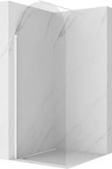 Mexen Kioto-Q Duschwand Walk-in 80 x 200 cm, transparent 8 mm, weiß - 800-080-101-20-00-Q