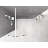 Mexen Kioto-Q Duschwand Walk-in 80 x 200 cm, transparent 8 mm, weiß - 800-080-101-20-00-Q