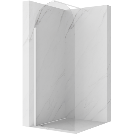 Mexen Kioto-Q Duschwand Walk-in 90 x 200 cm, transparent 8 mm, weiß - 800-090-101-20-00-Q