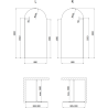 Mexen Kioto-Q Duschwand Walk-in 90 x 200 cm, transparent 8 mm, weiß - 800-090-101-20-00-Q
