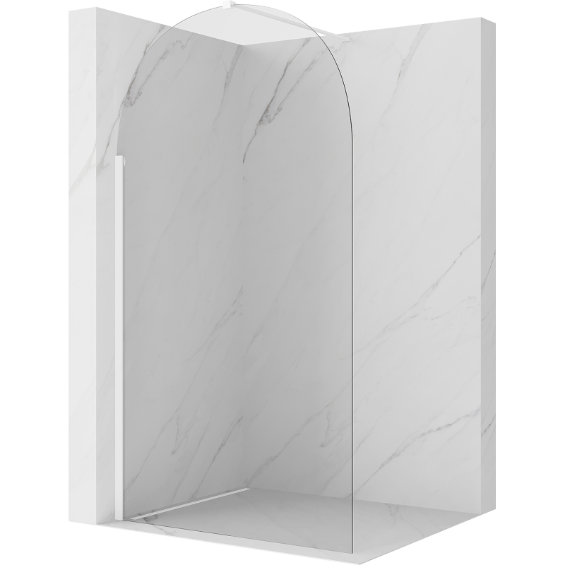 Mexen Kioto-Q Duschwand Walk-in 110 x 200 cm, transparent 8 mm, weiß - 800-110-101-20-00-Q