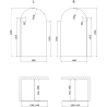 Mexen Kioto-Q Duschwand Walk-in 110 x 200 cm, transparent 8 mm, weiß - 800-110-101-20-00-Q