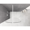 Mexen Kioto-Q Duschteiler Walk-in 120 x 200 cm, transparent 8 mm, weiß - 800-120-101-20-00-Q