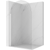 Mexen Kioto-Q Duschteiler Walk-in 120 x 200 cm, transparent 8 mm, weiß - 800-120-101-20-00-Q