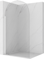 Mexen Kioto-Q Duschteiler Walk-in 120 x 200 cm, transparent 8 mm, weiß - 800-120-101-20-00-Q
