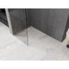 Mexen Kioto-Q Duschwand Walk-in 80 x 200 cm, transparent 8 mm, gold - 800-080-101-50-00-Q