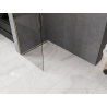 Mexen Kioto-Q Duschwand Walk-in 90 x 200 cm, transparent 8 mm, gold - 800-090-101-50-00-Q
