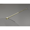 Mexen Kioto-Q Duschwand Walk-in 90 x 200 cm, transparent 8 mm, gold - 800-090-101-50-00-Q