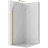 Mexen Kioto-Q Duschwand Walk-in 90 x 200 cm, transparent 8 mm, gold - 800-090-101-50-00-Q