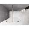 Mexen Kioto-Q Duschwand Walk-in 100 x 200 cm, transparent 8 mm, gold - 800-100-101-50-00-Q