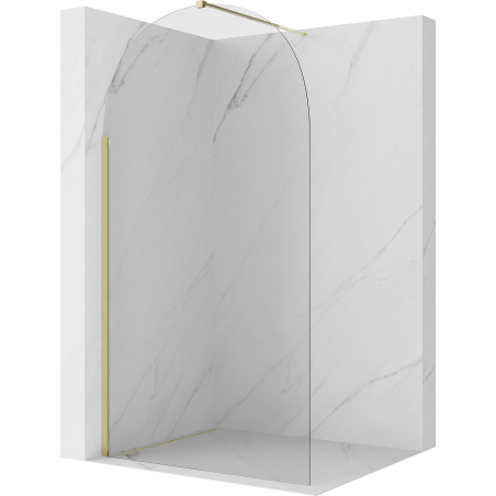 Mexen Kioto-Q Duschwand Walk-in 110 x 200 cm, transparent 8 mm, gold - 800-110-101-50-00-Q