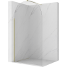 Mexen Kioto-Q Duschwand Walk-in 110 x 200 cm, transparent 8 mm, gold - 800-110-101-50-00-Q