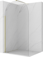 Mexen Kioto-Q Duschwand Walk-in 110 x 200 cm, transparent 8 mm, gold - 800-110-101-50-00-Q