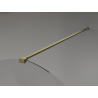 Mexen Kioto-Q Duschwand Walk-in 90 x 200 cm, transparent 8 mm, gold gebürstet - 800-090-101-55-00-Q