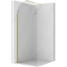 Mexen Kioto-Q Duschwand Walk-in 90 x 200 cm, transparent 8 mm, gold gebürstet - 800-090-101-55-00-Q