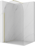 Mexen Kioto-Q Duschtür Walk-in 120 x 200 cm, transparent 8 mm, gold gebürstet - 800-120-101-55-00-Q