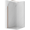 Mexen Kioto-Q Duschwand Walk-in 80 x 200 cm, transparent 8 mm, Roségold - 800-080-101-60-00-Q