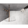 Mexen Kioto-Q Duschwand Walk-in 90 x 200 cm, transparent 8 mm, Roségold - 800-090-101-60-00-Q
