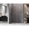 Mexen Kioto-Q Duschwand Walk-in 90 x 200 cm, transparent 8 mm, Roségold - 800-090-101-60-00-Q