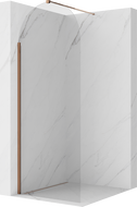 Mexen Kioto-Q Duschwand Walk-in 90 x 200 cm, transparent 8 mm, Roségold - 800-090-101-60-00-Q