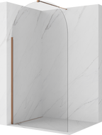 Mexen Kioto-Q Duschwand Walk-in 110 x 200 cm, transparent 8 mm, Roségold - 800-110-101-60-00-Q