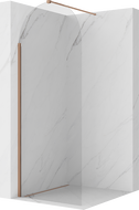 Mexen Kioto-Q Duschwand Walk-in 80 x 200 cm, transparent 8 mm, gebürstetes Kupfer - 800-080-101-65-00-Q