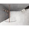 Mexen Kioto-Q Duschwand Walk-in 80 x 200 cm, transparent 8 mm, gebürstetes Kupfer - 800-080-101-65-00-Q
