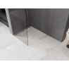 Mexen Kioto-Q Duschwand Walk-in 90 x 200 cm, transparent 8 mm, gebürstetes Kupfer - 800-090-101-65-00-Q
