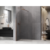 Mexen Kioto-Q Duschwand Walk-in 100 x 200 cm, transparent 8 mm, gebürstetes Kupfer - 800-100-101-65-00-Q