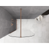 Mexen Kioto-Q Duschwand Walk-in 100 x 200 cm, transparent 8 mm, gebürstetes Kupfer - 800-100-101-65-00-Q