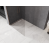 Mexen Kioto-Q Duschwand Walk-in 100 x 200 cm, transparent 8 mm, gebürstetes Kupfer - 800-100-101-65-00-Q