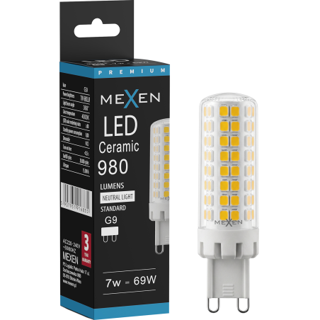 Mexen Aura LED-Glühbirne G9, 7W, Neutral - 4000K, 980 lm - L121-G9-0740-01
