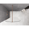 Mexen Kioto-Q Duschwand Walk-in 120 x 200 cm, transparent 8 mm, gebürstetes Kupfer - 800-120-101-65-00-Q